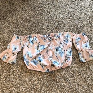 NWOT fashion nova flower crop top